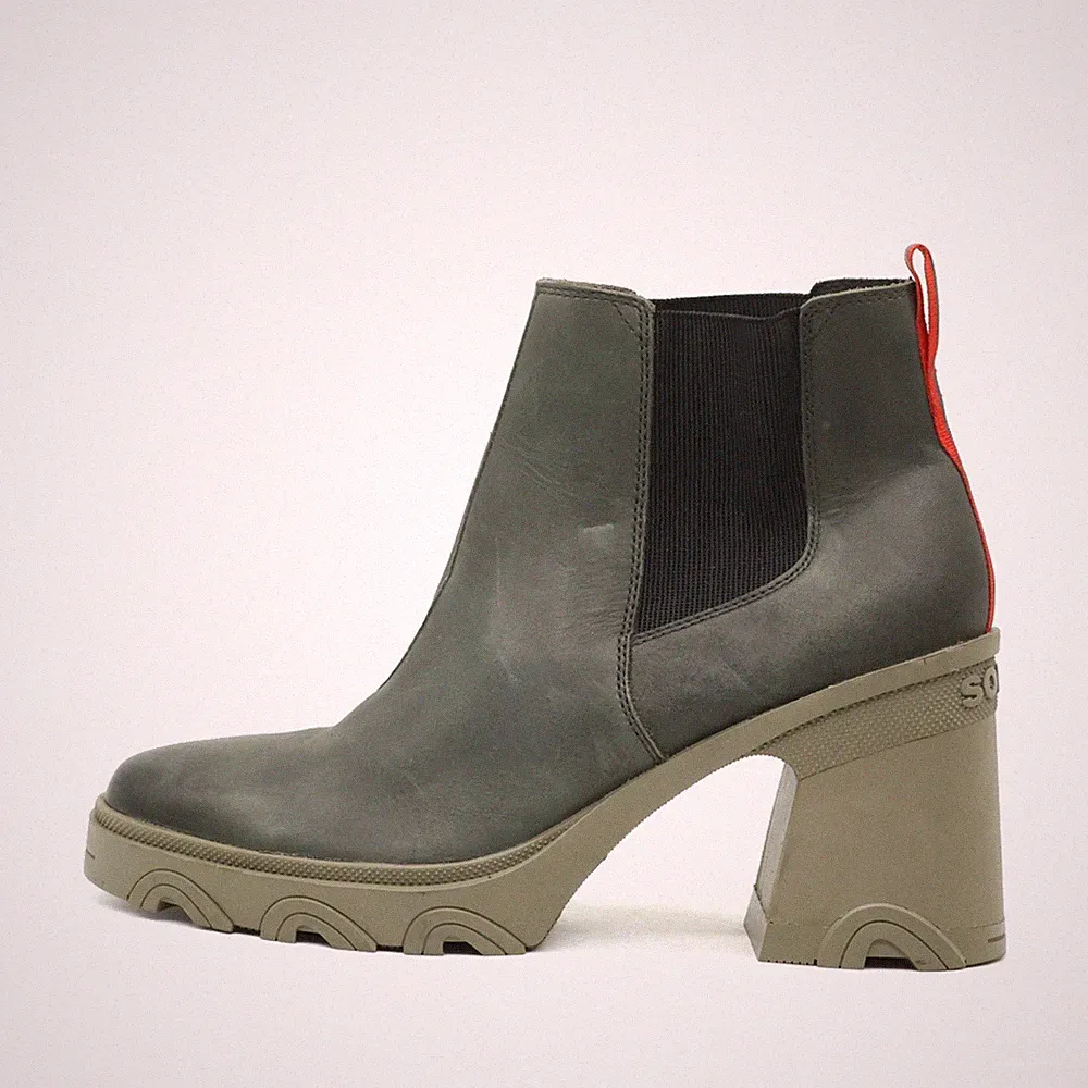 SOREL Damen NL4349-367 Stiefeletten olivgrün Leder Chelsea Boots EU 42