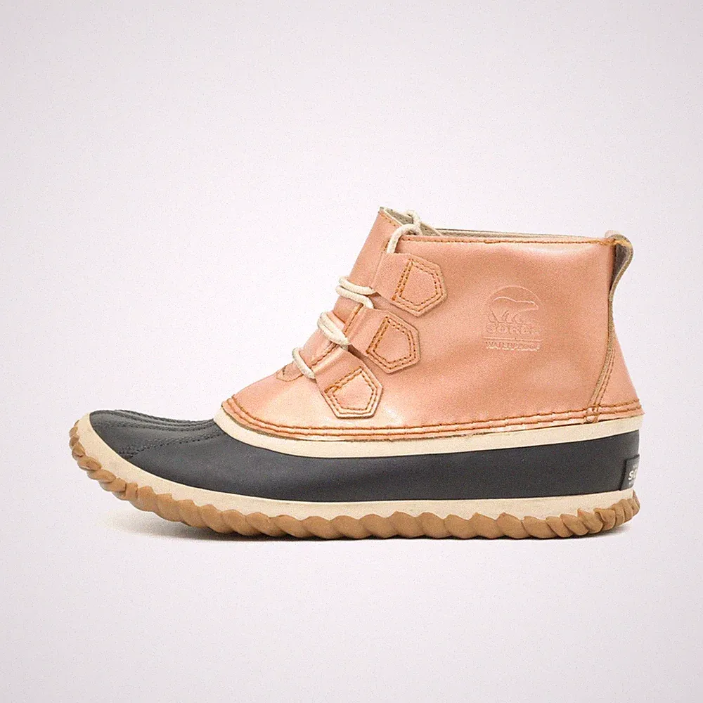 SOREL Damen Out About Classic Stiefel Rosa Knöchelhoch Stiefeletten EU 38.5