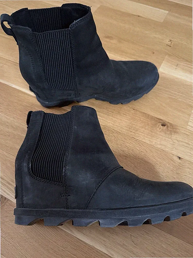** Sorel Damen Stiefel Boots Ainsley Chelsea, Leder, schwarz, EUR 40,5 US 9,5