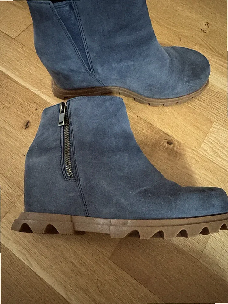 ** Sorel Damen Stiefel Boots Chelsea, Leder, BLAU NEU EUR 40,5 US 9,5