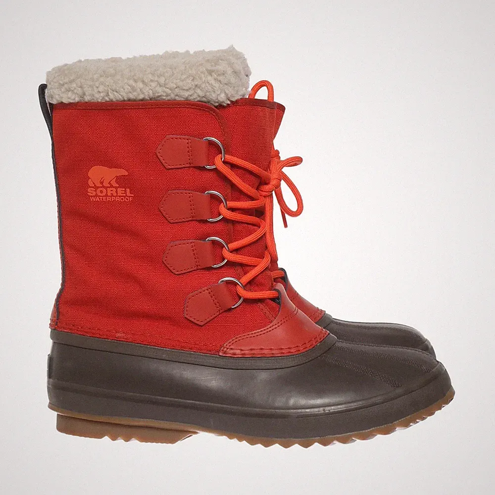 Sorel, Gummistiefel, Größe: 43, Rot/Braun, Kunstpelz, Damen #2Of