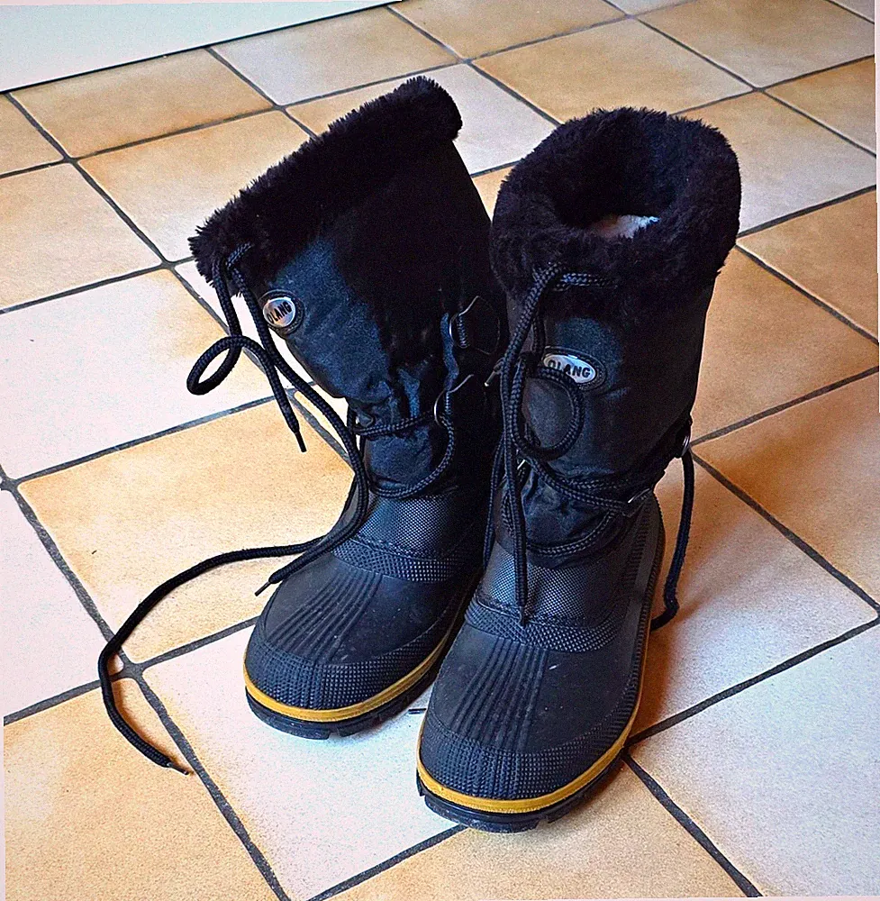 SPALDING Damen Schneestiefel Winter Schwarz Kunstfell EU 39,5