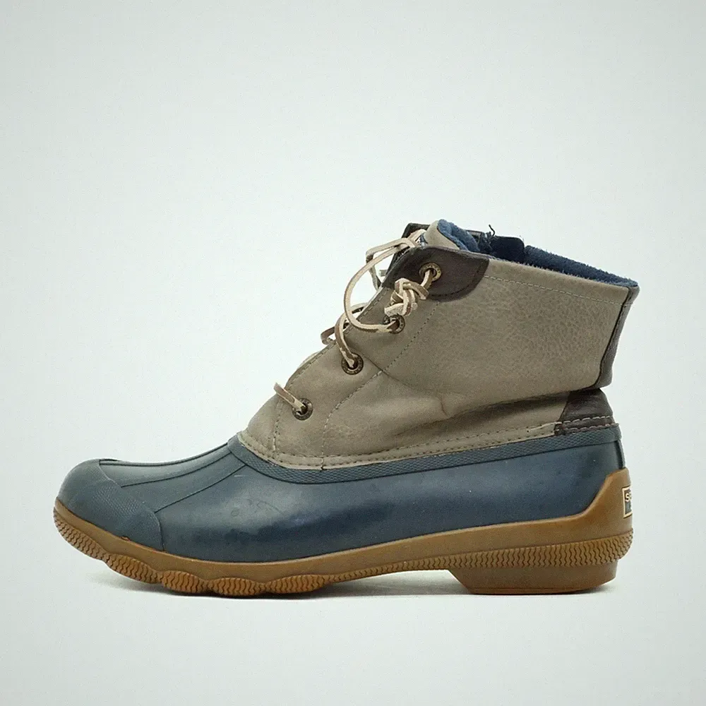 Sperry Damen STS80525 Gummistiefel olivblau Leder Waterproof Stiefel EU 38,5