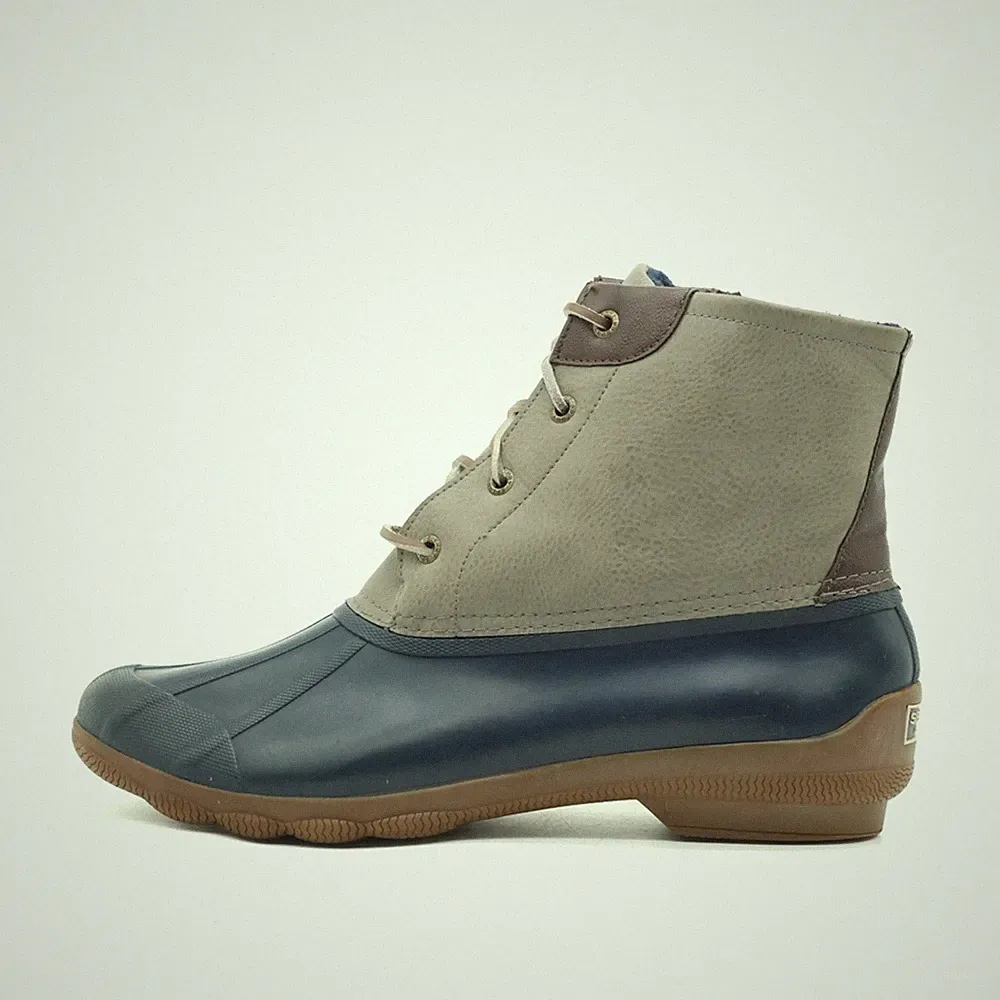 Sperry Damen STS80525 Stiefel grau/blau/braun Leder Boot Gummistiefel EU 41