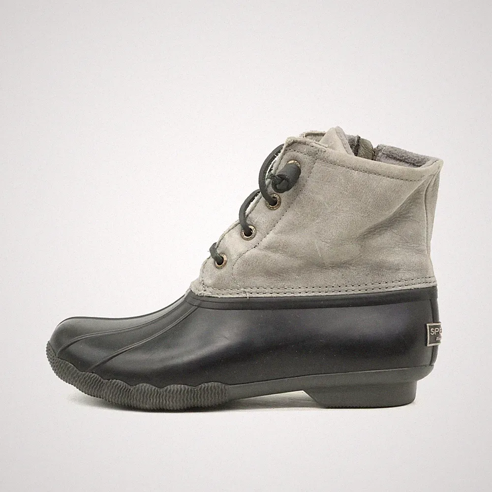 Sperry Damen STS81732 Stiefeletten Grau Schwarz Boot Regenstiefel EU 36