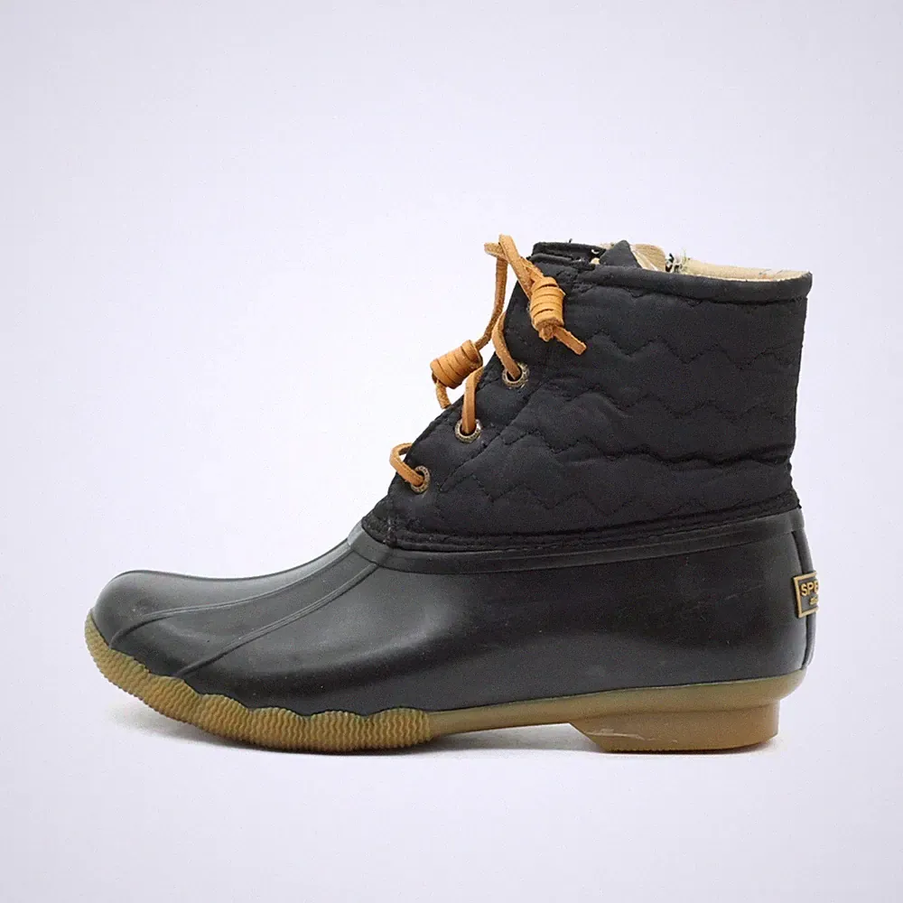 Sperry Damen STS84367 Stiefel Schwarz Textil Knöchelhoch Boot Regenstiefel EU 39