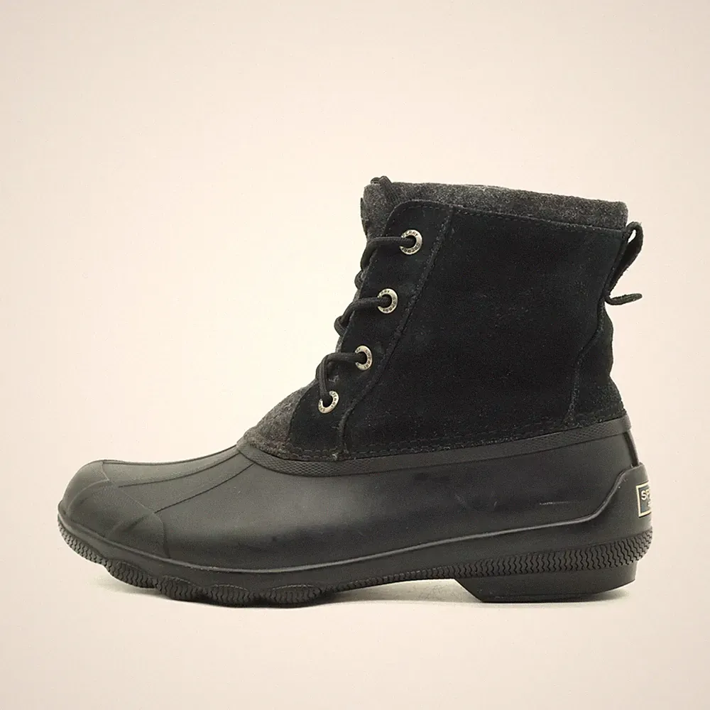 Sperry Damen STS85069 Boots Schwarz Wildleder Knöchelhoch Boot Stiefel EU 38.5