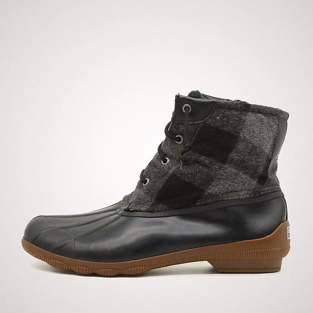 Sperry Damen STS85077 Stiefeletten Schwarz Grau Wolle Boots Stiefel EU 42,5