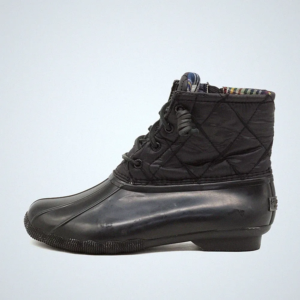 Sperry Damen STS85529 Stiefel Schwarz Textil, Gummi Boots Winterstiefel EU 37.5