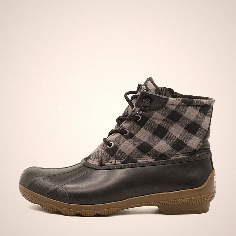 Sperry Damen STS85655 Stiefel Schwarz Textil/Gummi Knöchelhoch Duck Boot EU 37.5