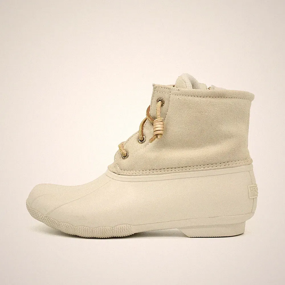 Sperry Damen STS85912 Stiefeletten Beige Canvas Boots Outdoorstiefel EU 39