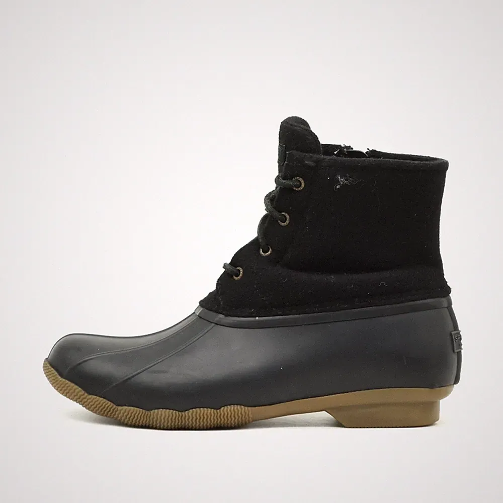 Sperry Damen STS86440 Stiefel Schwarz Gummi Knöchelhoch Duck Boot EU 41