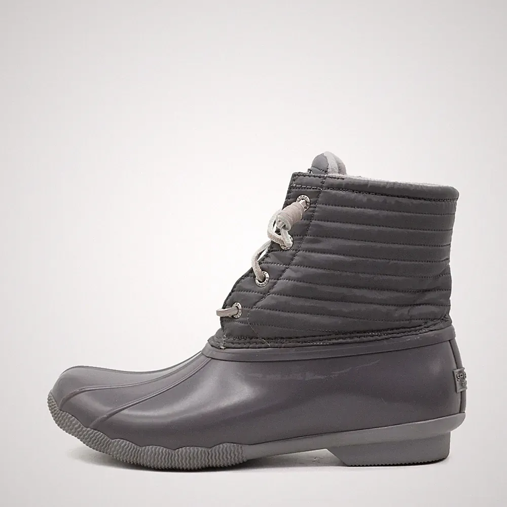 Sperry Damen STS86711 Stiefel Grau Textil/Gummi Knöchelhoch Duck Boots EU 39.5