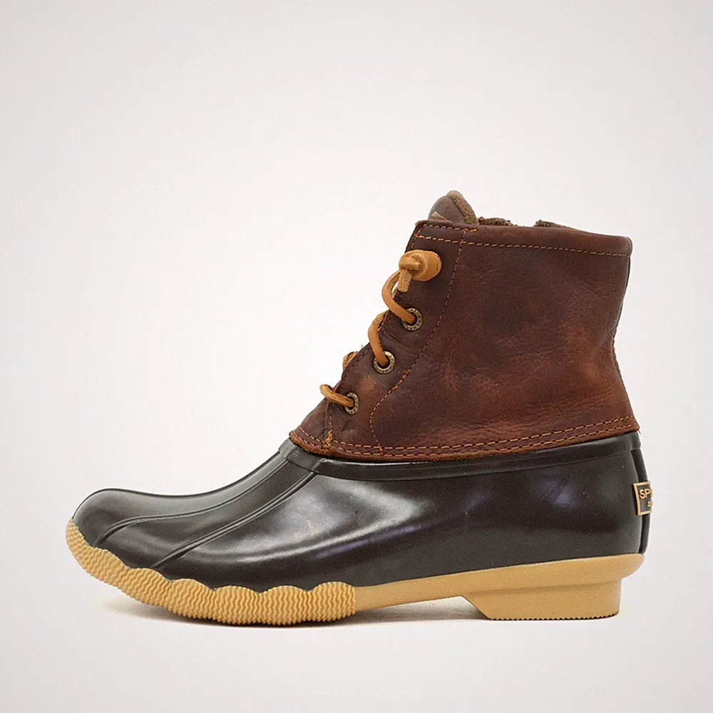 Sperry Damen STS91176 Stiefel Braun Leder Knöchelhoch Boots Schnürboots EU 37.5