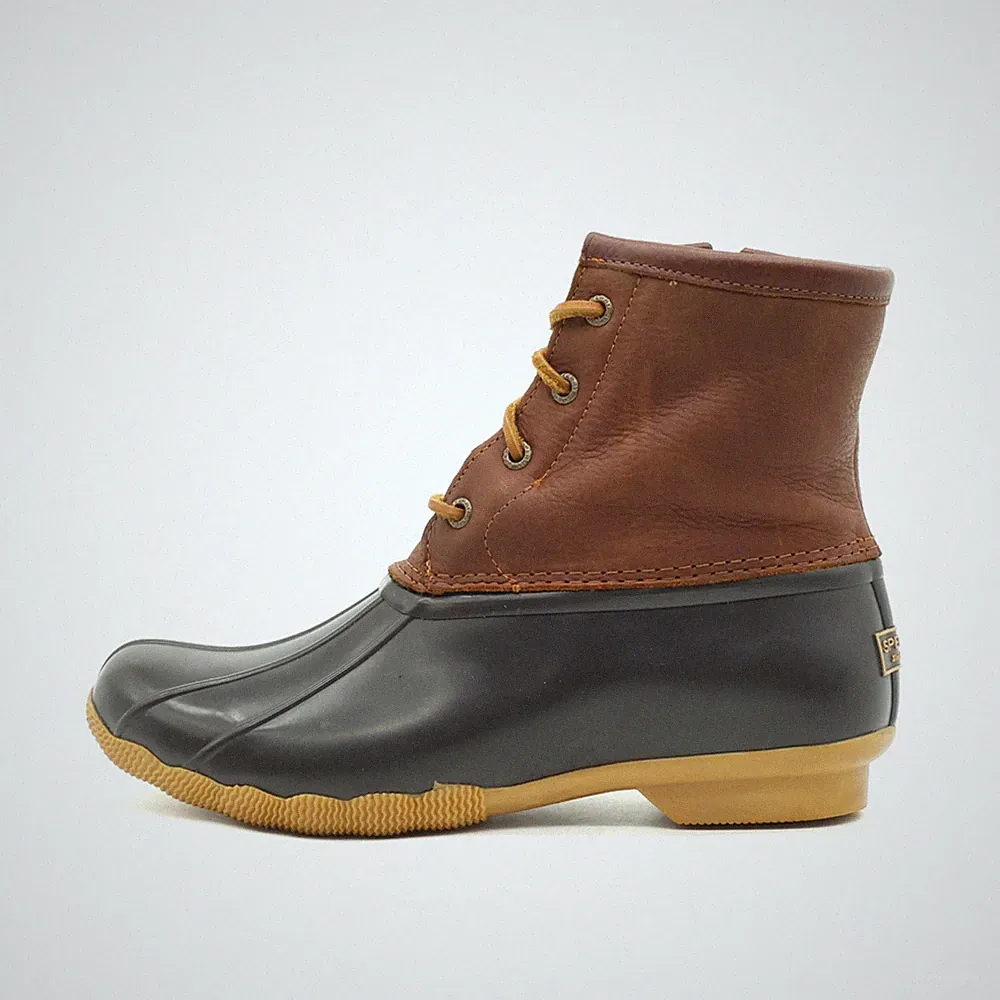 Sperry Damen STS91176 Stiefel Braun Schwarz Leder Gummi Boots Duck EU 39