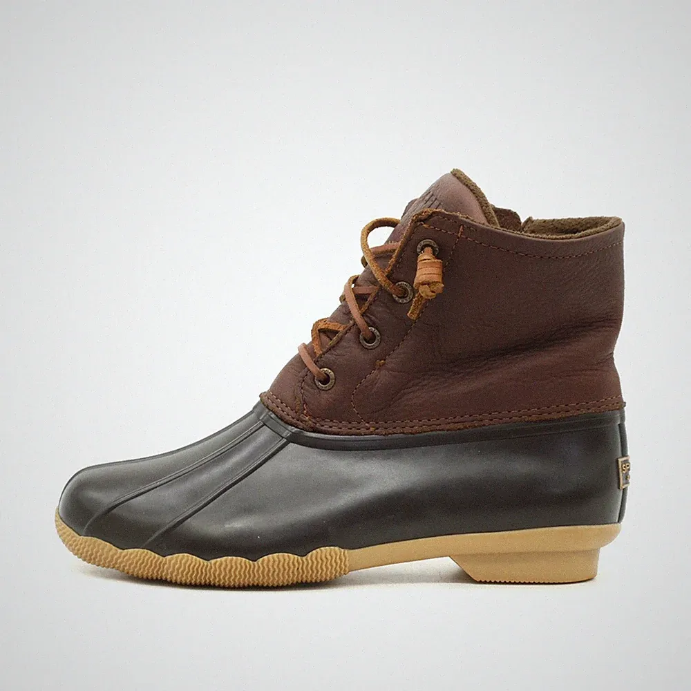 Sperry Damen STS91176 Stiefel Braun/Schwarz Leder/Gummi Duck Boot EU 38