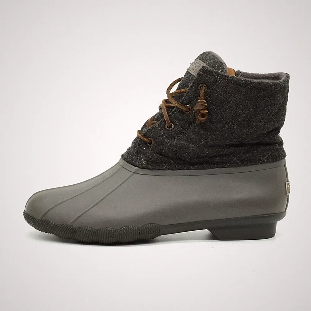 Sperry Damen STS97562F Stiefel Grau Gummi/Textil Knöchelhoch Duck Boot EU 41