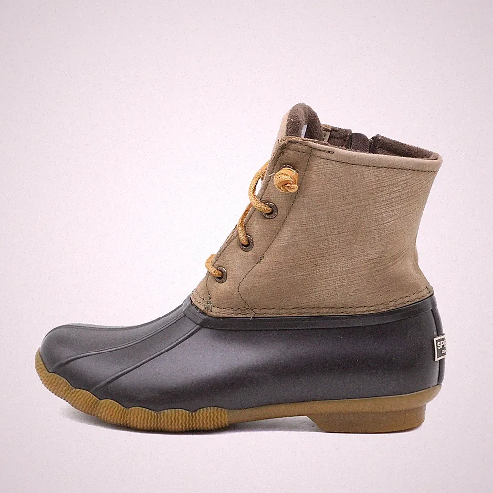 Sperry Damen STS99729 Stiefel Braun Leder Knöchelhoch Duck Boot EU 37.5