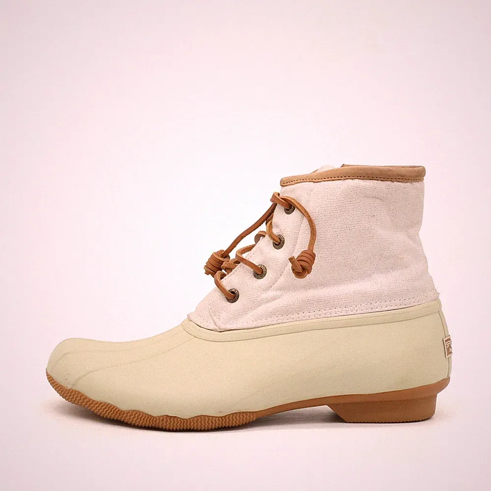Sperry Damen Waterproof Rubber Boot Stiefel Beige Boots Stiefeletten EU 42,5