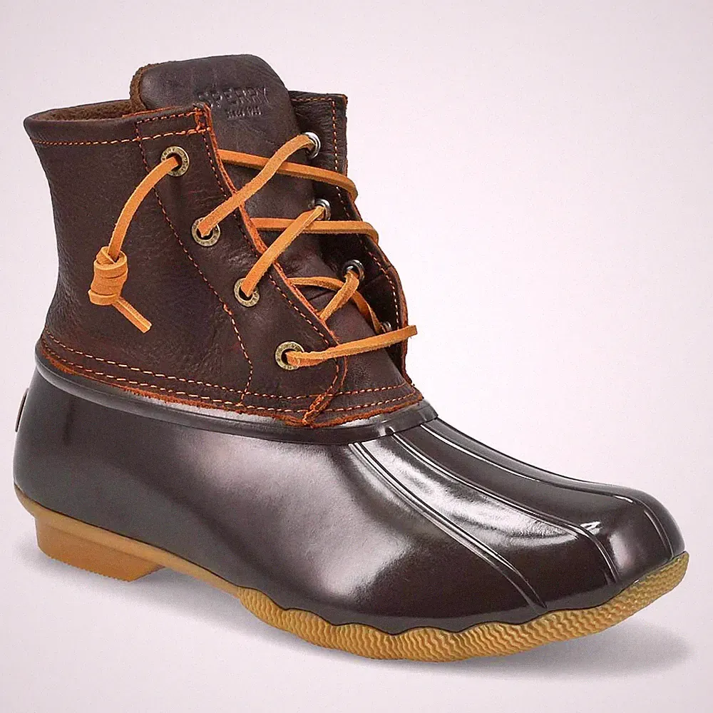 Sperry Stiefel TAN gefüttert wasserdicht Schnürung Reißverschluß Stiefelette