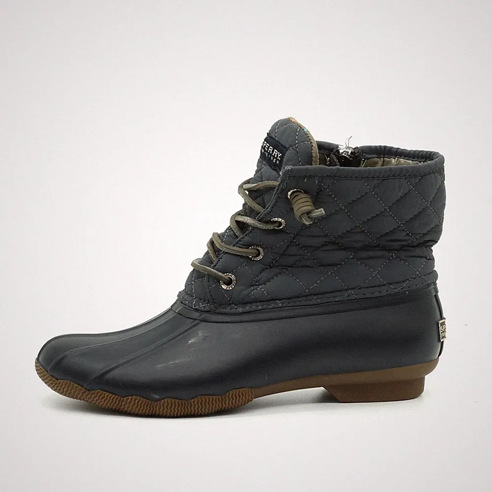 Sperry Top-Sider Damen STS93027 Stiefel Grau Textil Kurzschaft Duck Boot EU 36