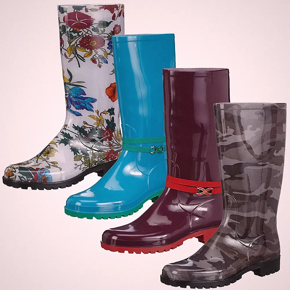Spirale Gummistiefel New Fashion Regenstiefel Gartenstiefel Damen-Stiefel