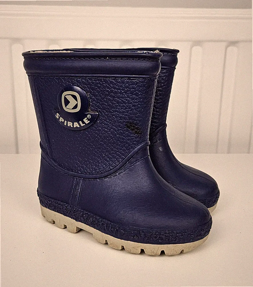 SPIRALE Italy Gummistiefel Regenstiefel warm gefüttert blau Gr.22 Kindergarten