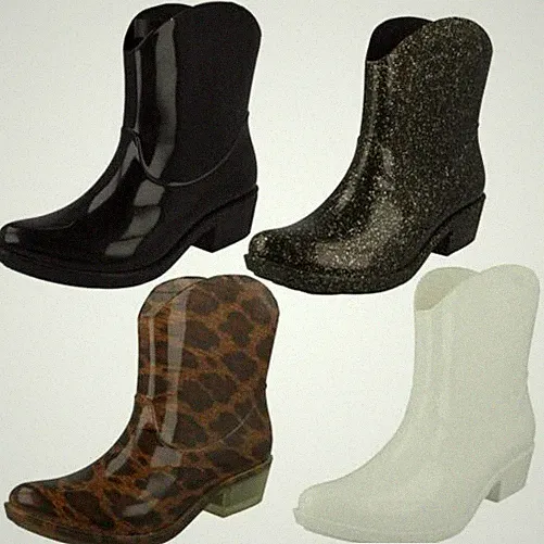 Spot On Cowgirl Stil Damen Knöchel Gummistiefel
