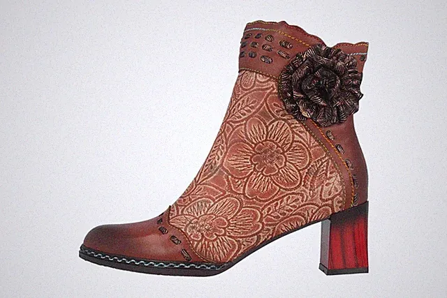 Spring Footwear STRIOLLE Stiefel in Übergrößen Braun STRIOLLE-BRM große Damensch
