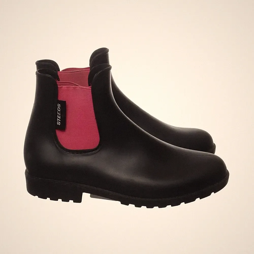 Steeds, Kurze Gummistiefel, Größe: 34, Schwarz/Pink, Damen #loJ