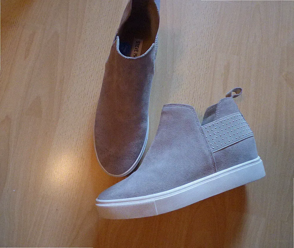STEVE MADDEN Plateau Stiefelette Gr. 39 in Taupe weiße Sohle Trachtenschuhe