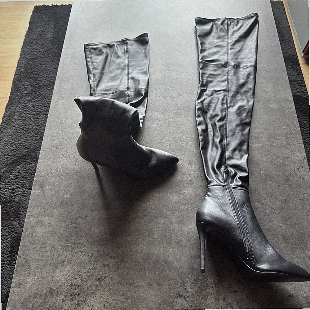 Steve Madden Stiefel Schwarz Gr. 41 Damen Overknees Mit Reißverschluss