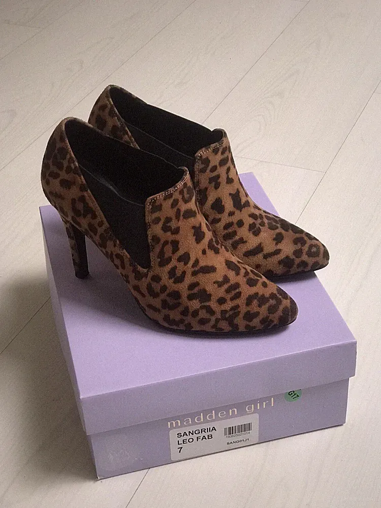 Steve Madden Stiefeletten Gr. 37,5 Leoparden Makelstiefel High Heels
