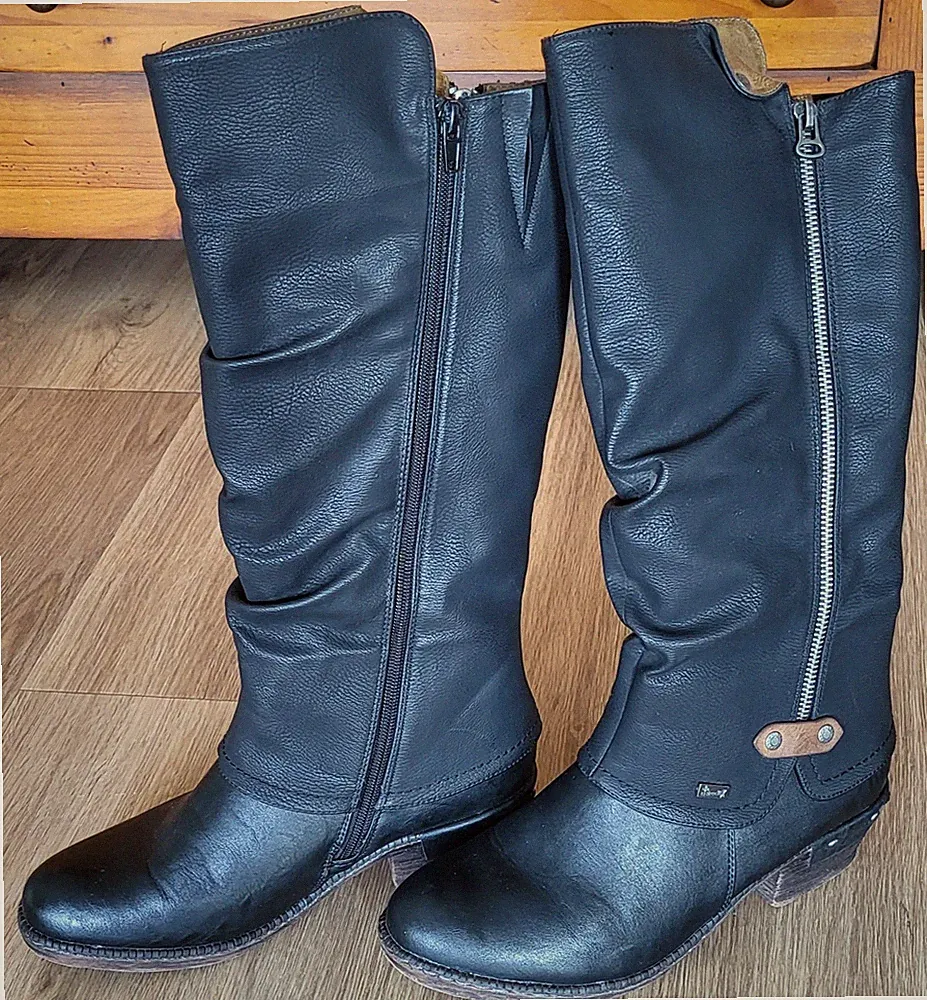 Stiefel Damen Gefüttert Größe 37 von Rieker mit Blockabsatz