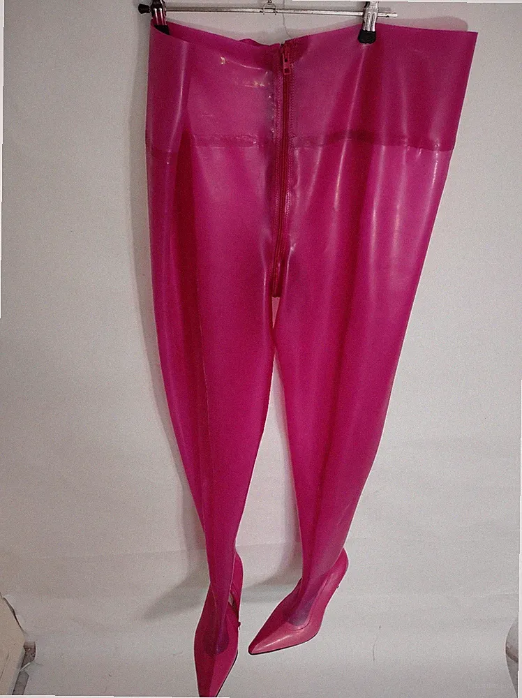 Stiefel hose latex gummi starke 0,8mm heels 13cm viele farben 38-47 Poland