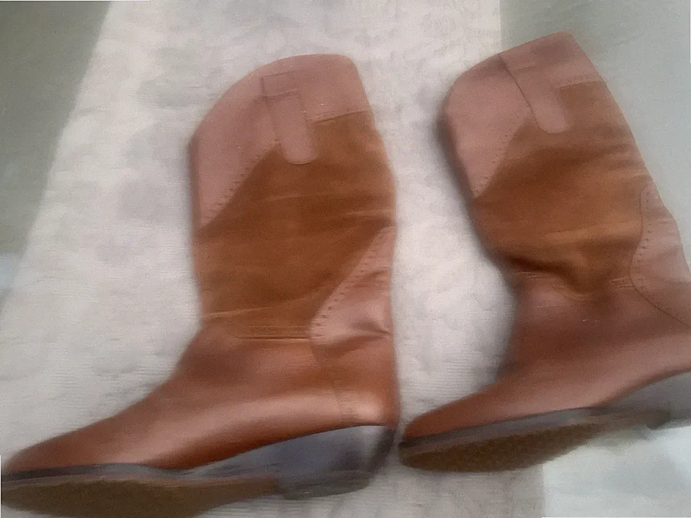 Stiefel Keilabsatz In Braun