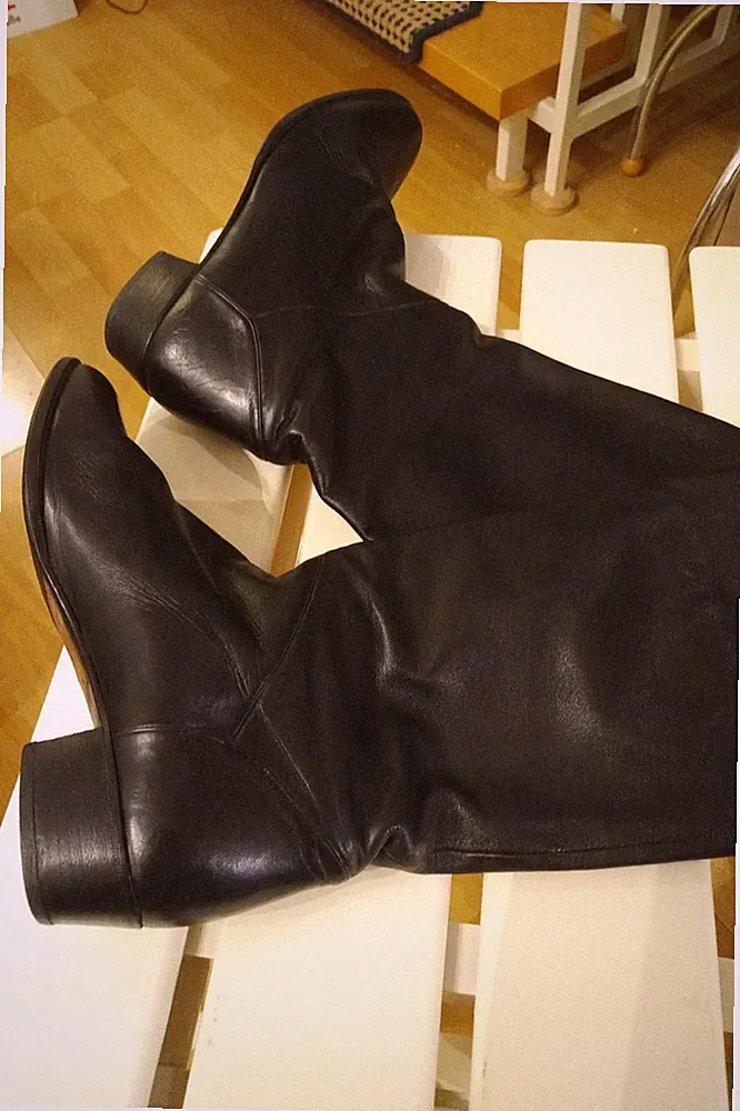 Stiefel Langschaft für Damen Joop Leder gefüttert 39 schwarz feine Rillensohle