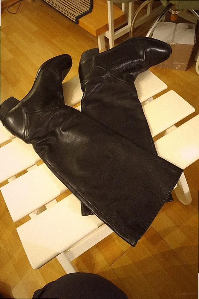Stiefel Langschaft für Damen Joop Leder gefüttert 41,5 schwarz feine Rillensohle
