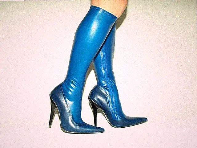 stiefel latex gummi 100% -size 42-47 producer -Poland. blue -PROMOTION 1237