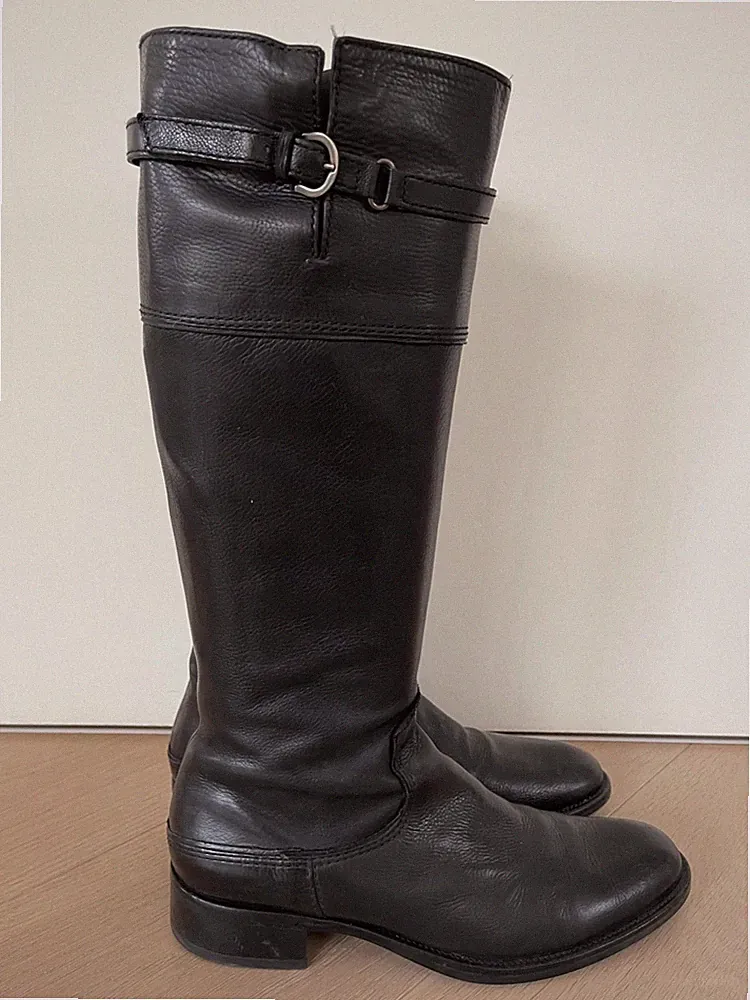 Stiefel Leder Maripé schwarz Größe 38,5 Kniehoch