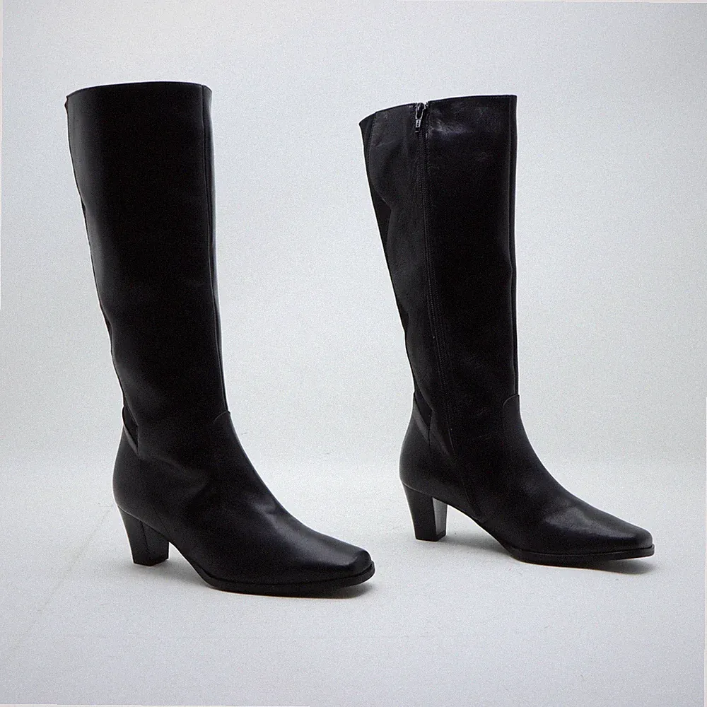 Stiefel LINEA COMFORT EU 35 Schwarz Cowboy Biker Klassisch