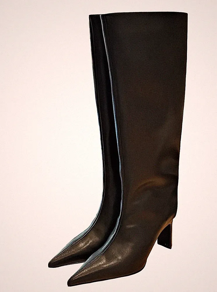 Stiefel Medium Heel Gold Silber Spitze Diva Collection Gold Silver Boots DIVA08