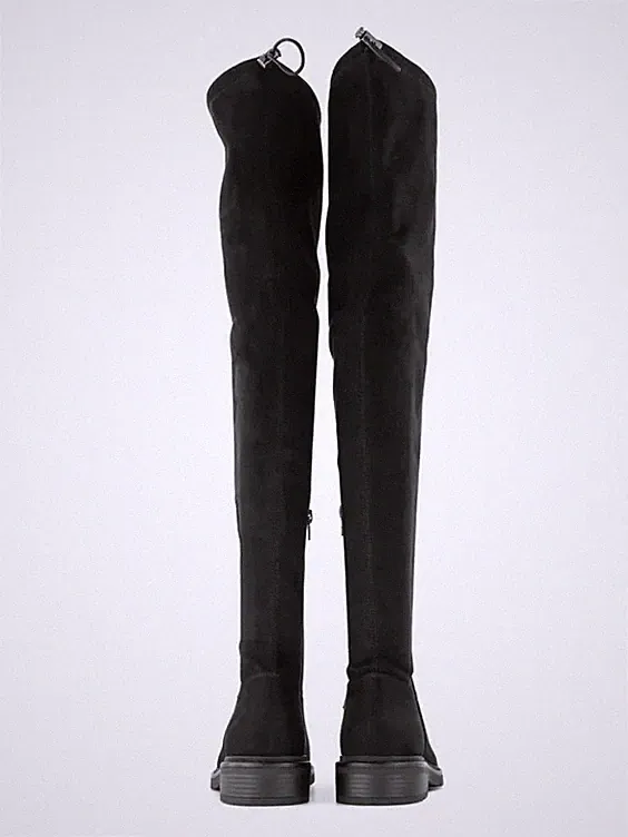 Stiefel Overknee Modische Damen in Schwarz Perfekt für Herbst und Winter Händler