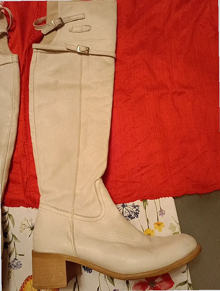 Elfenbein Over-Knee
