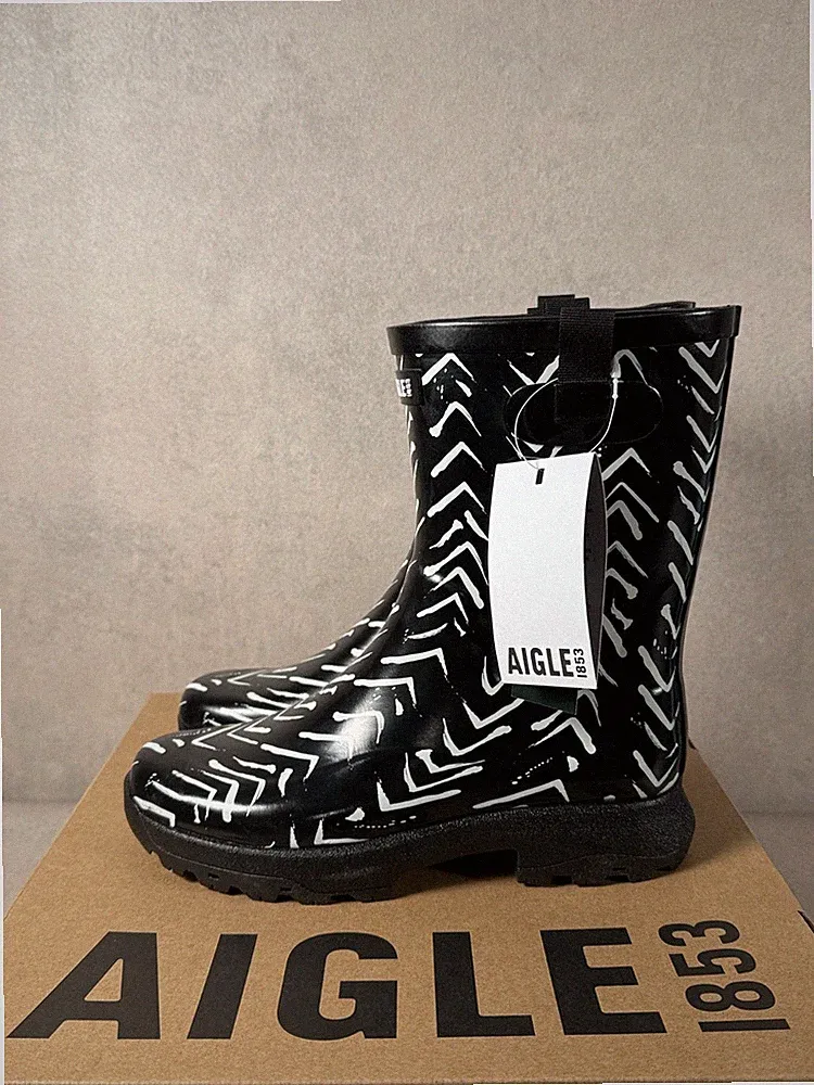 Stiefel Stiefeletten Aigle Alya Chevron Print Gr. 39