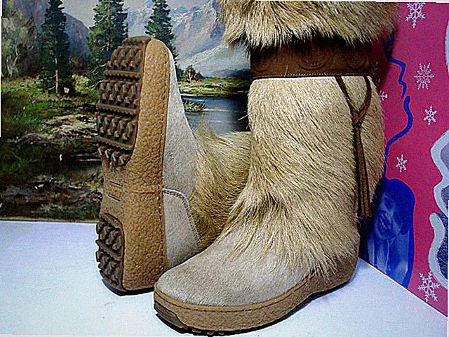 Stiefel Winter Boots Rinderfell Schuhe Lackner 8409-08 beige 36-42