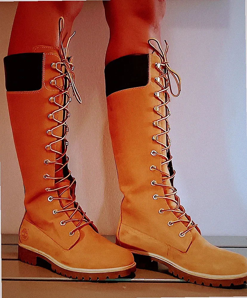 Stiefel zum schnüren von Timberland wheat Nubuk Gr. 36