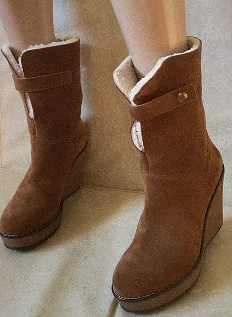 Stiefelette aus Wildleder MAX&Co. Damen, braun Gr. IT 39 UK 6 US 8 Stiefeletten
