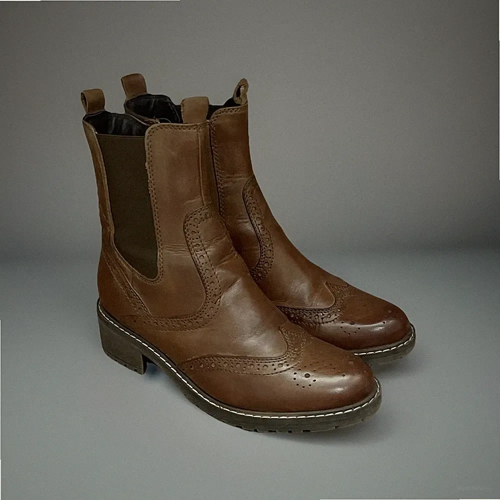 Stiefelette Budapester Boots Chelsea Boots Stiefelette Anna Field Gr. 38 Leder