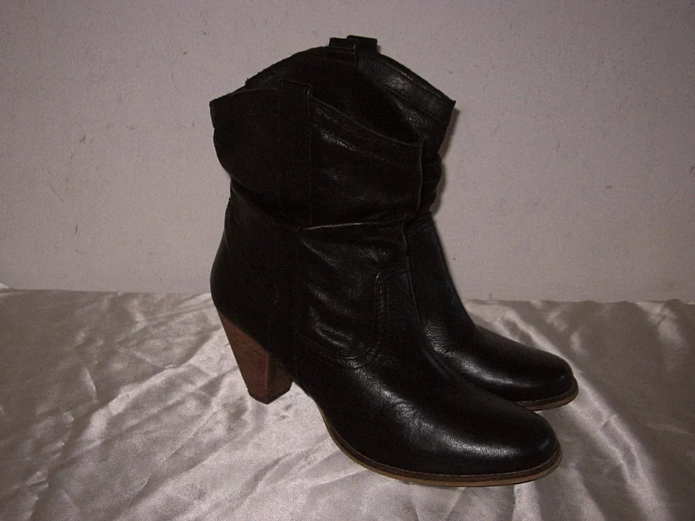 Stiefelette Gr. 41 Leder schwarz Görtz 17 Slouch Retro Stil